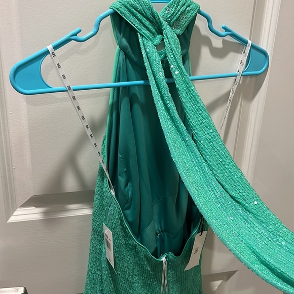 SHO Lime green sparkly dress - Picture 3 of 5